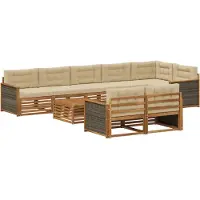 vidaXL Ensemble de salon de jardin , 9 pièces.