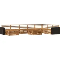 vidaXL Ensemble de canapés d'extérieur 9 pièces en bois massif d'acacia naturel