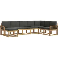 vidaXL Ensemble de canapés d'extérieur avec coussins, 8 pièces, blanc et anthracite