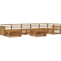 vidaXL Ensemble de canapés d'extérieur 8 pièces Naturel