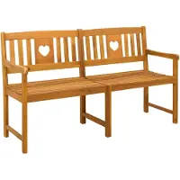 vidaXL Banc d'extérieur Naturel 150 x 55,5 x 90 cm en bois massif d'acacia