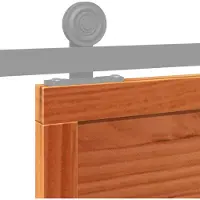 vidaXL Porte de grange , brun cire, 80 x 208 cm, bois de pin massif