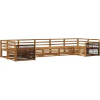 vidaXL Ensemble de canapés d'extérieur 7 pièces Naturel