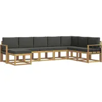vidaXL Ensemble de canapés d'extérieur avec coussins, 8 pièces, blanc et anthracite