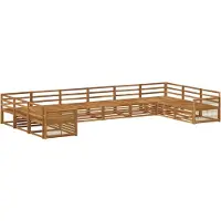 vidaXL Ensemble de canapés , 10 pièces, en bois d'acacia massif naturel