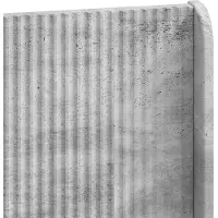 vidaXL Tête de lit gris béton en bois composite