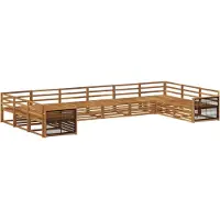 vidaXL Ensemble de canapés , 10 pièces, en bois d'acacia massif naturel