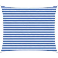 vidaXL Voile D'ombre Bleu Et Blanc 2,5 X 3 M Hdpe