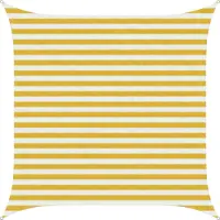 vidaXL Voile D'ombre Jaune Et Blanc 2,5 X 2,5 M Hdpe