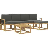 vidaXL Ensemble de canapés d'extérieur avec coussins, 6 pièces, blanc et anthracite