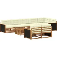 vidaXL Ensemble de salon de jardin , 9 pièces.