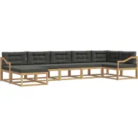 vidaXL Ensemble de canapés d'extérieur avec coussins, 7 pièces, blanc et anthracite