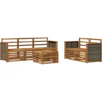 vidaXL Ensemble de canapés 6 pièces en bois massif d'acacia