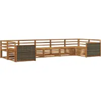 vidaXL Ensemble de salon de jardin 7 pièces en bois d'acacia massif, finition naturelle