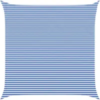vidaXL Voile D'ombre Bleu Et Blanc 6 X 6 M Hdpe