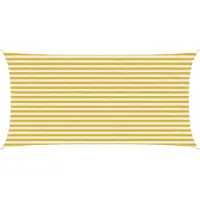 vidaXL Voile D'ombre Jaune Et Blanc 2,5 X 4,5 M Hdpe