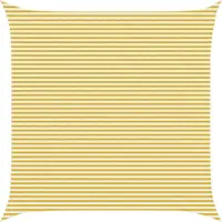 vidaXL Voile D'ombre Jaune Et Blanc 6 X 6 M Hdpe