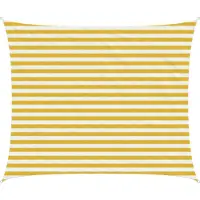 vidaXL Voile D'ombre Jaune Et Blanc 2,5 X 4 M Hdpe