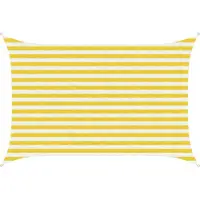 vidaXL Voile D'ombre Jaune Et Blanc 2 X 3 M Hdpe