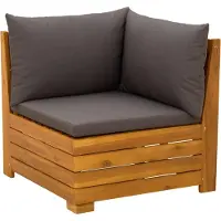 vidaXL : Ensemble de 2 fauteuils d'extérieur en bois massif d'acacia, couleur marron