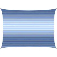 vidaXL Voile D'ombre Bleu Et Blanc 5 X 6 M Hdpe