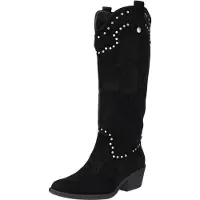 Salinyang Bottes de cowboy noir