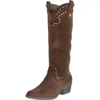 Salinyang Bottes de cowboy marron