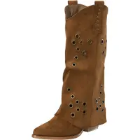 Salinyang Bottes de cowboy noisette
