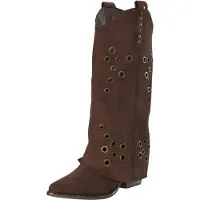Salinyang Bottes de cowboy chocolat