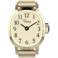 Timex Cavatina Ring 16mm Quartz Analogical Woman Watch Doré Femme