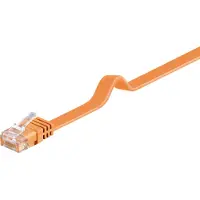 Goobay Câble réseau CAT 6 plat U/UTP, orange, 1.5m