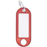 Wedo Porte-clés 18 mm avec anneau, rouge, 100 pièces, Rouge