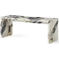 Audo Copenhagen Plinth Bridge Table Calacatta Viola Marble