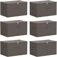 vidaXL Boîtes de rangement, lot de 6, en tissu non tissé, 55 x 35 x 32 cm, 61,6 L
