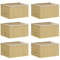vidaXL : Boîtes de rangement avec fenêtre transparente, lot de 6, 33,6 L