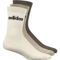 Adidas Chaussettes de sport 'Linear Crew Cushioned 3 Pairs' crème / chocolat / umbra