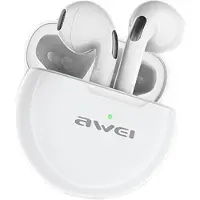 Awei słuchawki Bluetooth 5.0 T17 TWS+ stacja dokująca biały/white (ANC, 2.50 h, Docking, Sans fil), Écouteurs, Blanc