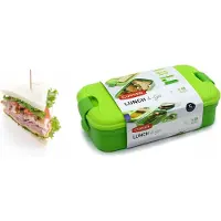 Curver Boîte avec couverts - - Lunch&amp;Go - Vert - Amovible - Compatible lave-vaisselle