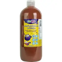 Strigo Plakatfarbe in einer 1000-ml-Flasche, braunes STRIGO (1000 ml)