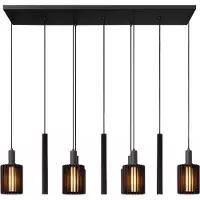 Lucide Lampe suspendue à 9 lampes Lambres Noir