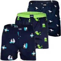 Happy Shorts Boxers bleu foncé