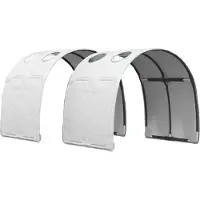 vidaXL , tunnel pour lit, 2 pièces, blanc, polyester