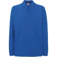 Fruit Of The Loom Premium Polo pour homme, manches longues BC1383 (L) (Bleu roi)