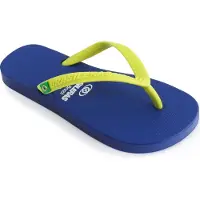 Brasileras Tongs Garçon Fille Antidérapantes confortables chaussures de plage/piscine/urbaines bleu jaune 33/34 EU -UBCCB-K