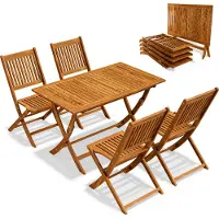 Casaria Salon de jardin en bois Sydney 4+1 FSC