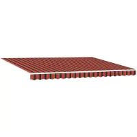 vidaXL Store électrique rétractable orange et marron 5 x 3 m
