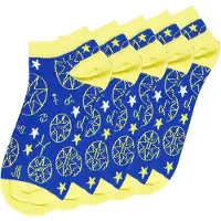 Unabux Chaussettes bleu / jaune clair