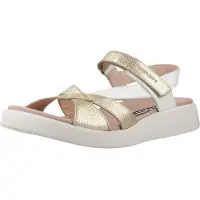 Wonders pour femme. C-6552 Sandales croisées multicolores dorées (40), Cuir, Plat, Velcro, Casuel