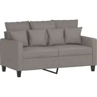 vidaXL Canapé 2 places taupe 120 cm Tissu