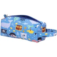 A Little Lovely Company ALLC Trousse à crayons colorée pour enfants avec grande attache (bleu pirate)